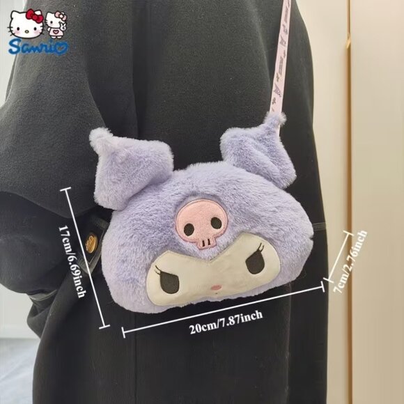 Black and White KUROMI Skull Crossbody Bag - Picture 3 of 3